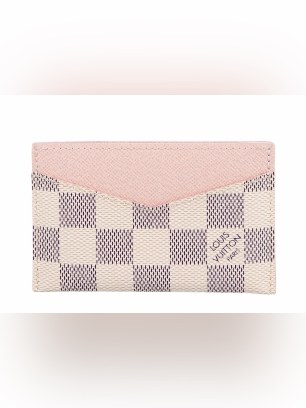 Louis Vuitton Pink and Cream Damier Envelope Wallet - Picture 1 of 3